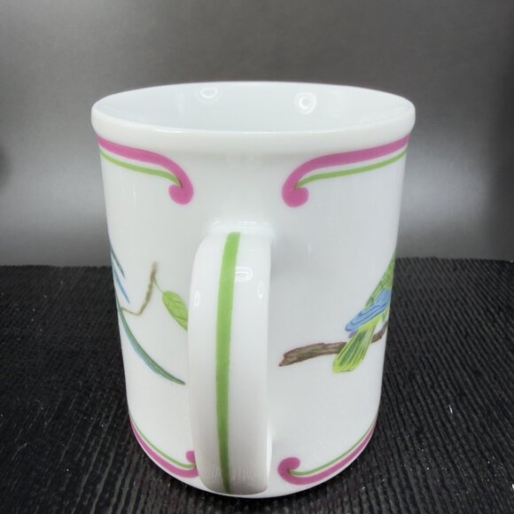 1989 Chase Parrots Of Paradise Lynn Chase Designs Fine Porcelain Coffee Mug Cup - Picture 8 of 11